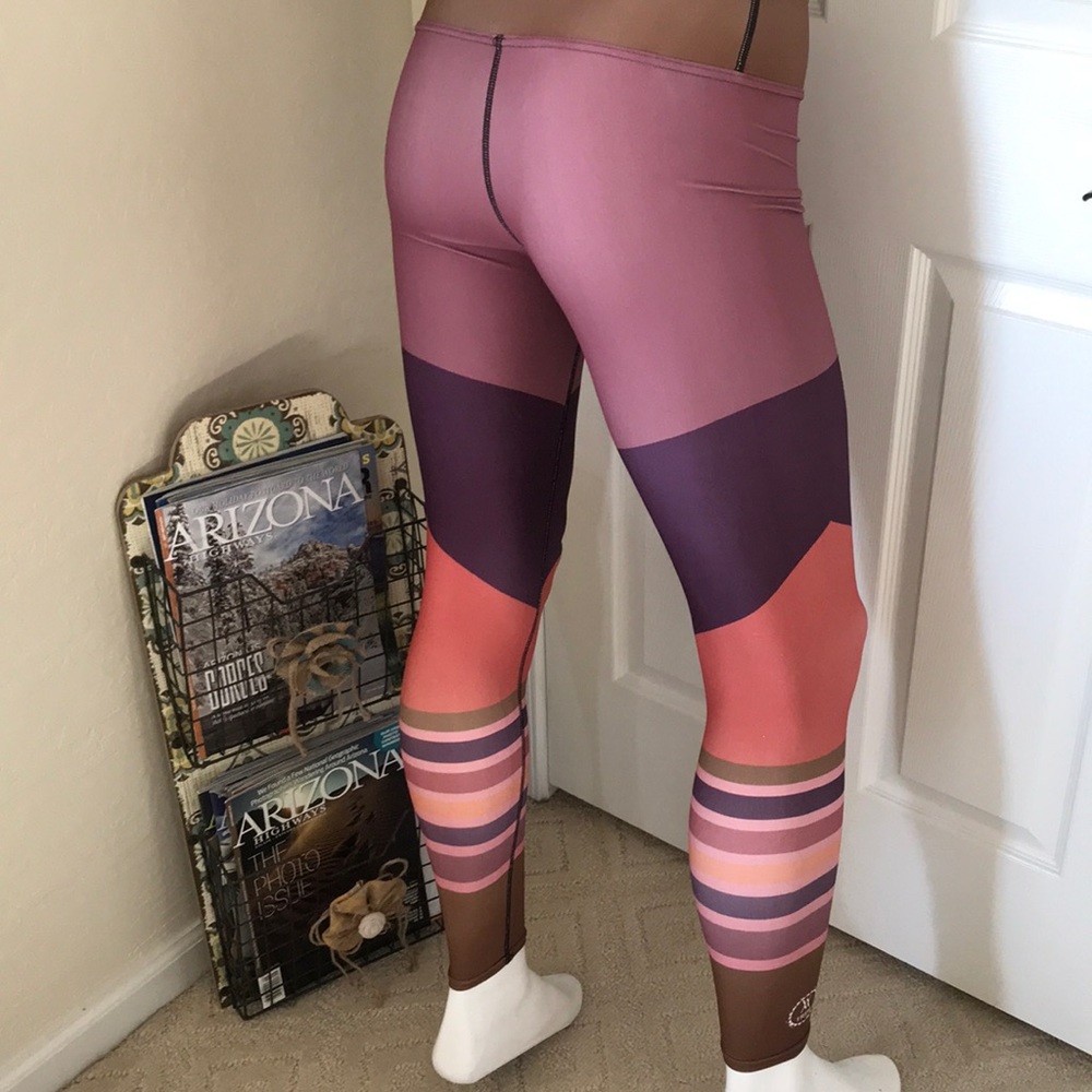 Tribe Multi-Color Block Leggings Size Small